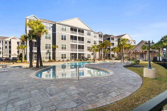 view of pool with a patio