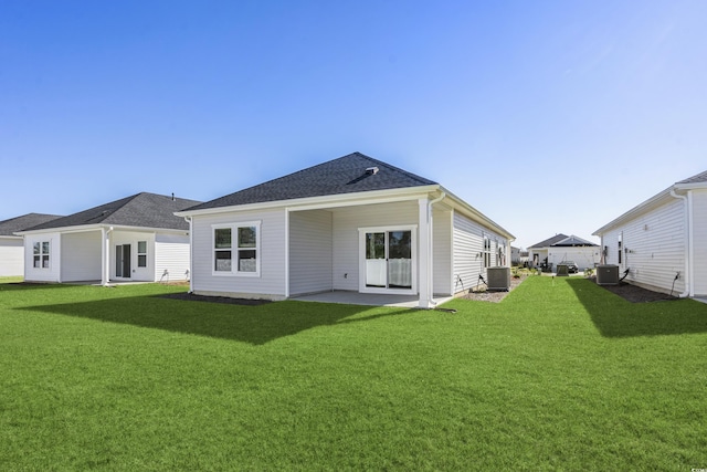 2039 Copper Creek Loop, Longs, SC 29568 - back of house featuring central air condition unit, a yard, and a patio area