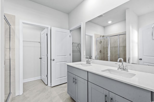 2039 Copper Creek Loop, Longs, SC 29568 - bathroom featuring an enclosed shower and vanity