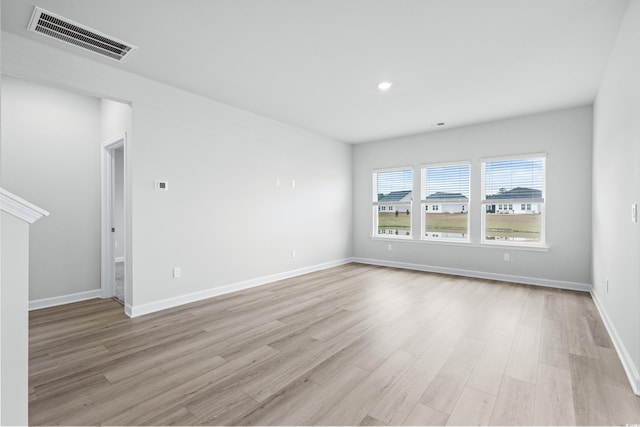 empty room featuring light wood-type flooring