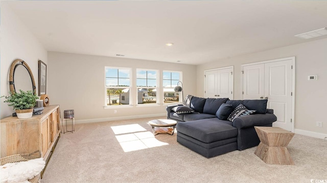 view of carpeted living room