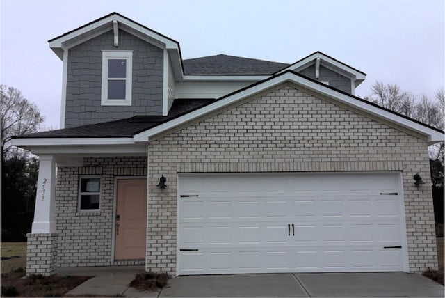 view of front of home featuring a garage