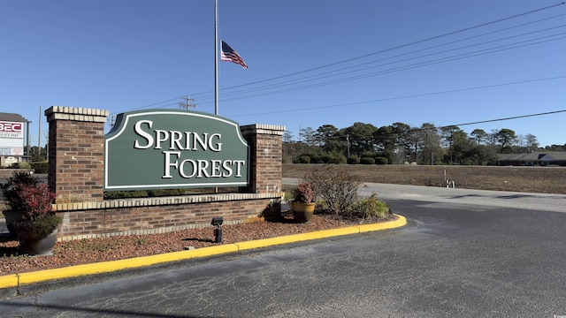 view of community sign