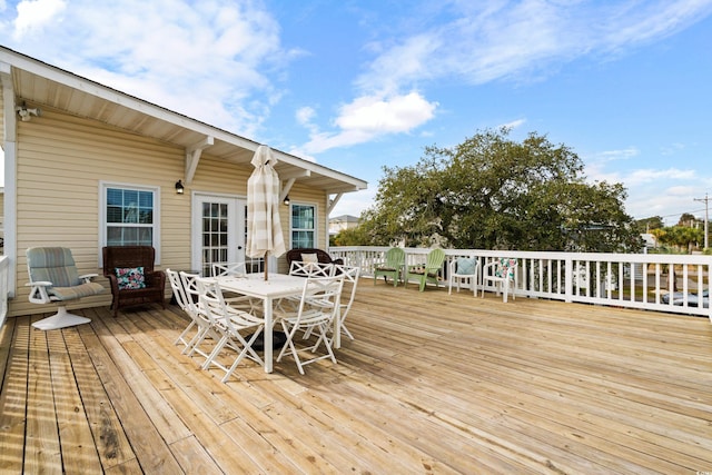 view of wooden terrace