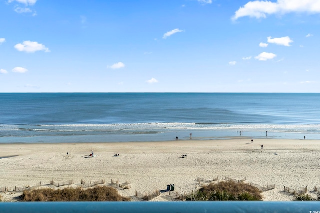 property view of water with a view of the beach