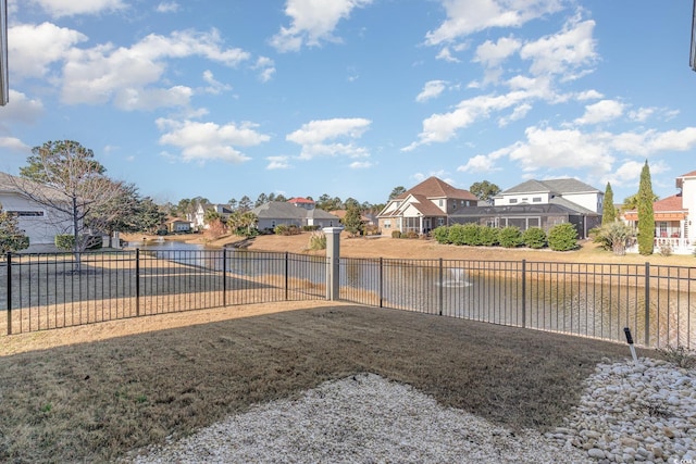 view of yard featuring a water view