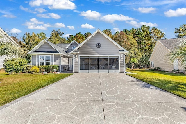 view of front of house with a front yard