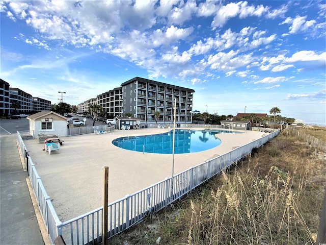 view of pool with a patio area