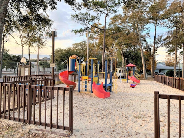 view of playground at dusk