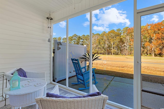 view of sunroom