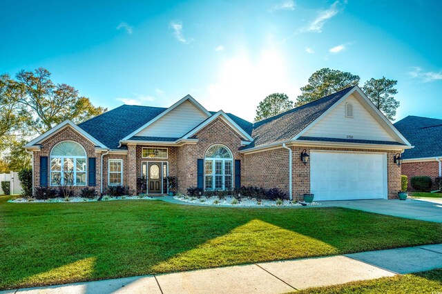 view of front of house with a front yard