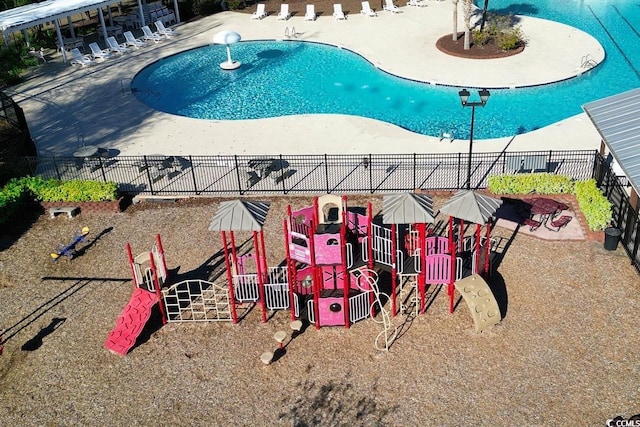 exterior space featuring a playground