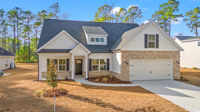 craftsman-style home with a garage