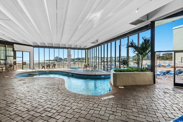 view of pool featuring a patio area