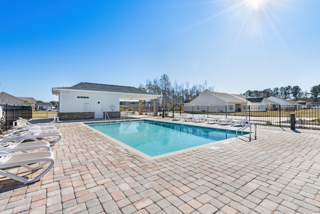 view of pool with a patio