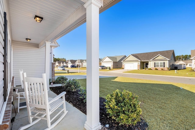 view of patio / terrace with a porch