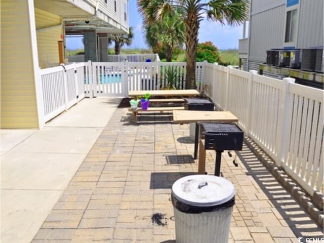 view of patio with a fenced backyard