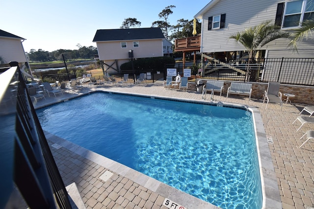 view of pool with a patio area