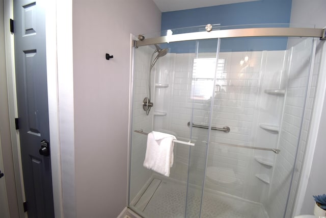 bathroom with walk in shower