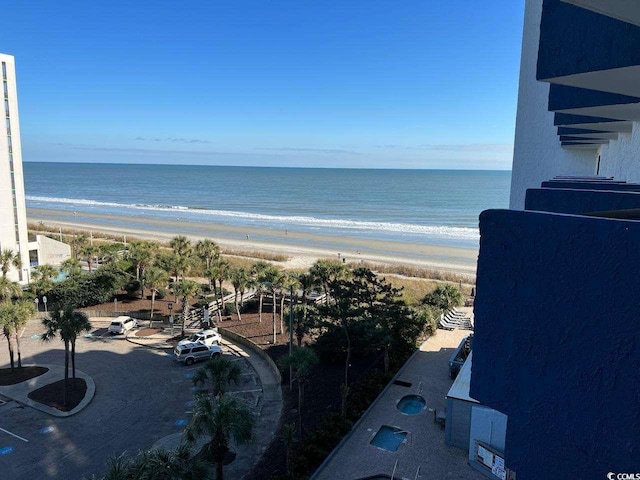 water view with a view of the beach