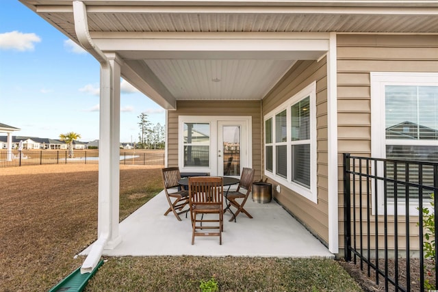 view of patio with fence