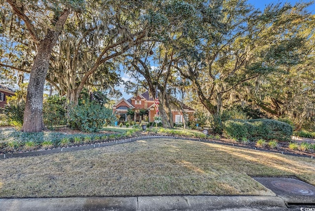 view of front of property with a front yard