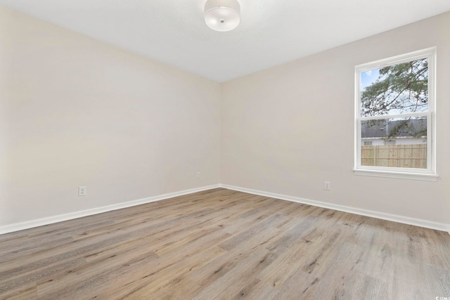 empty room featuring light hardwood / wood-style floors