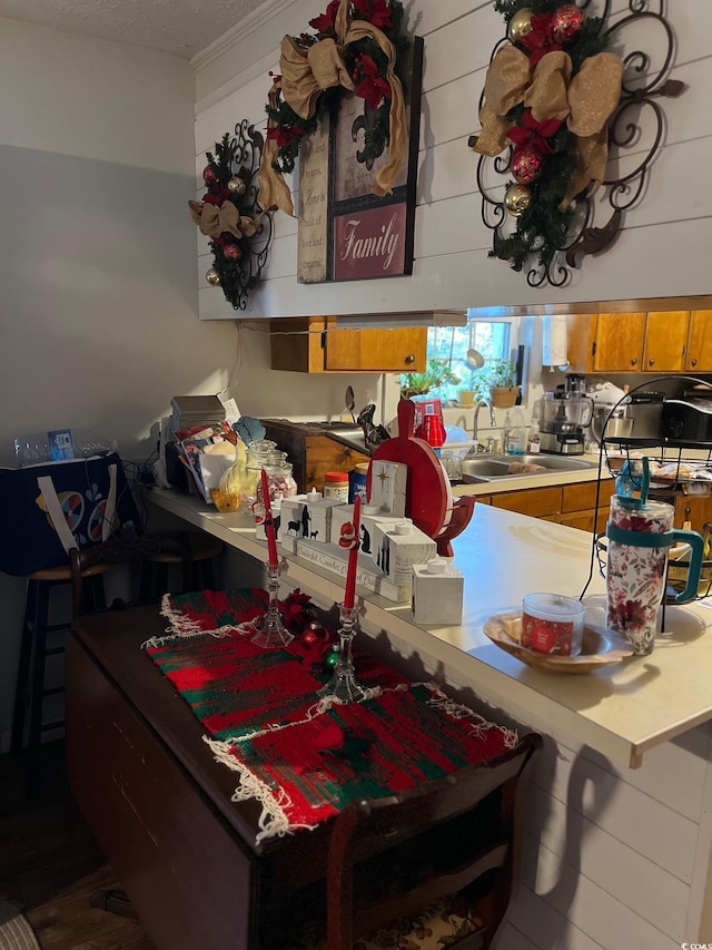 kitchen featuring sink and kitchen peninsula