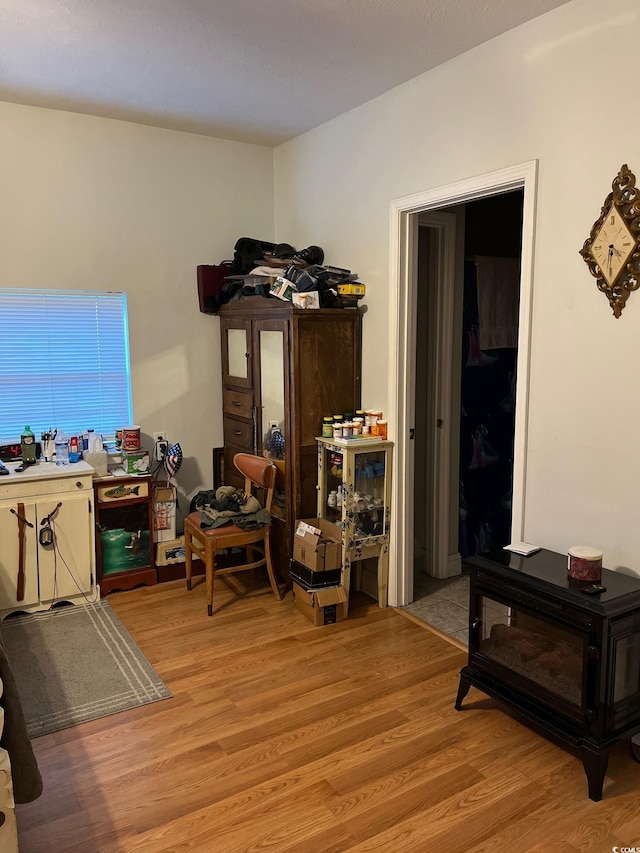 misc room with light wood-type flooring