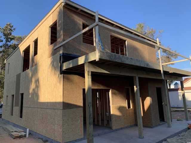 exterior space with stucco siding