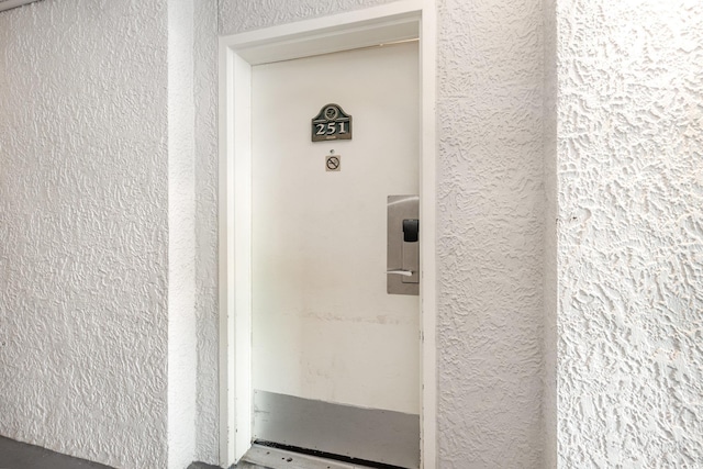 view of doorway to property