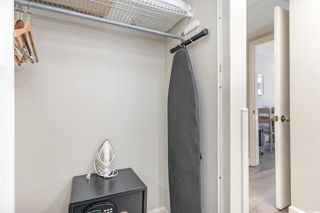 spacious closet with wood-type flooring