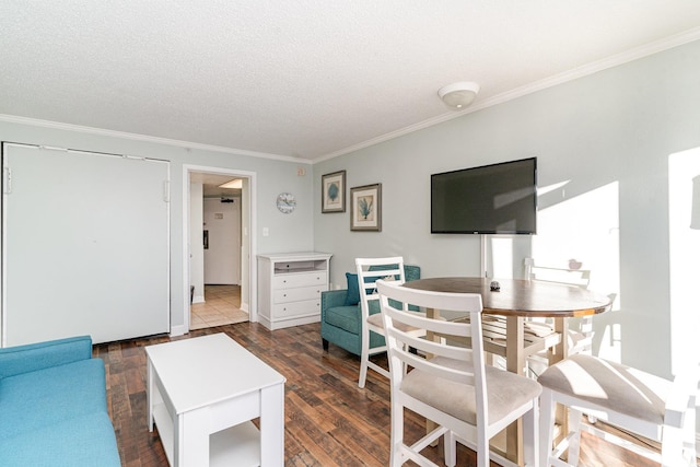 1501 S Ocean Blvd Unit 1549, Myrtle Beach, SC 29577 - bedroom featuring a wall of windows, ornamental molding, dark hardwood / wood-style flooring, and access to outside