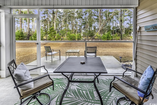 view of sunroom