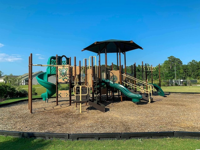 view of jungle gym