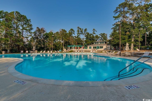 view of pool with a patio