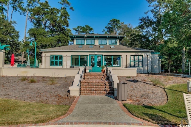 view of front of property with french doors