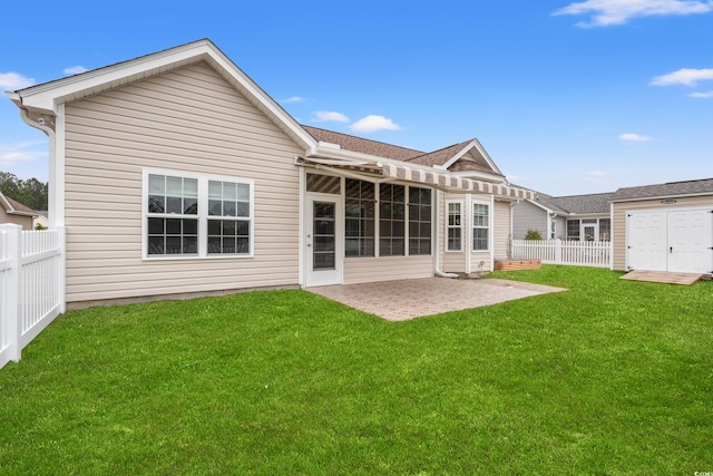 817 Payne Ct, Conway, SC 29526 - rear view of property with fence, a patio, and a yard