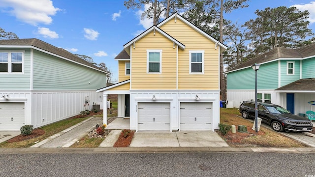 view of front property with a garage