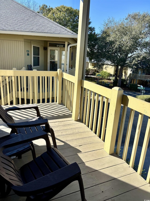 view of wooden terrace