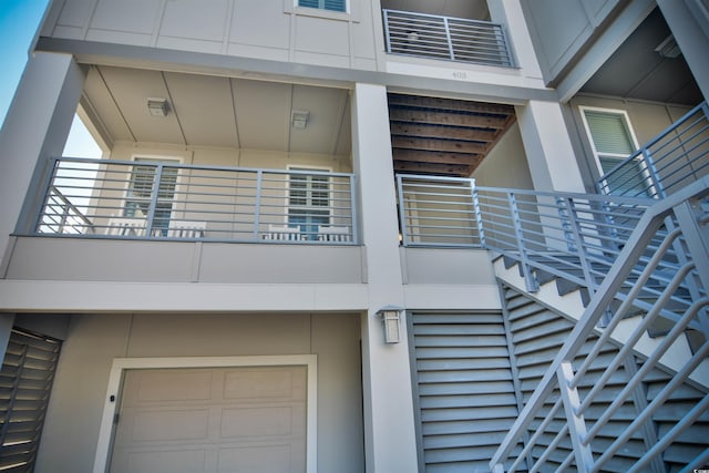 view of property with a garage