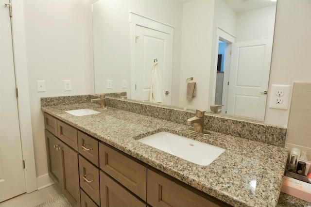 bathroom featuring tile patterned floors and vanity