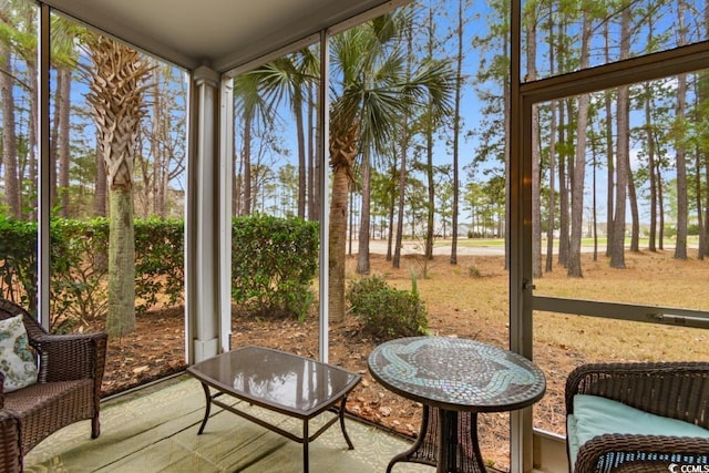 sunroom / solarium with plenty of natural light