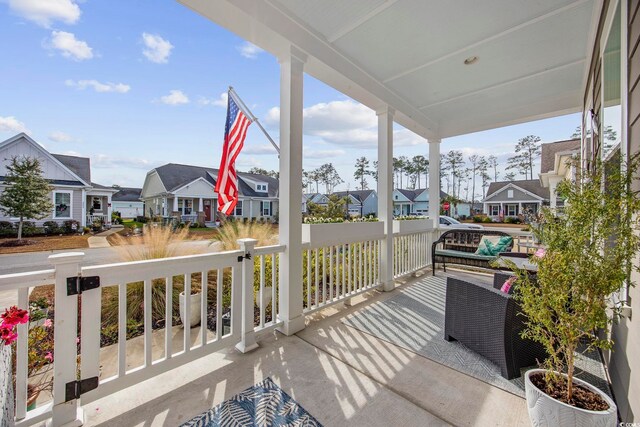 view of patio with a porch