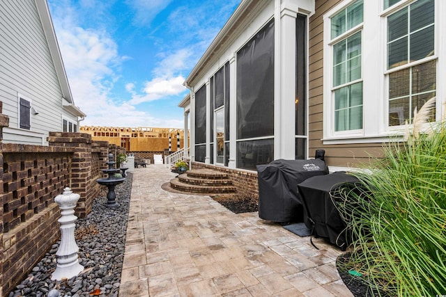 view of patio / terrace featuring grilling area