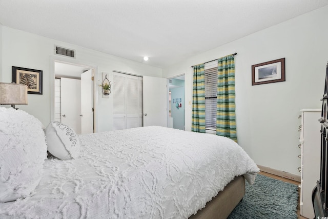 bedroom featuring a closet