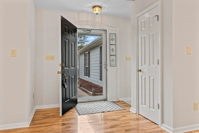 entryway featuring light hardwood / wood-style flooring