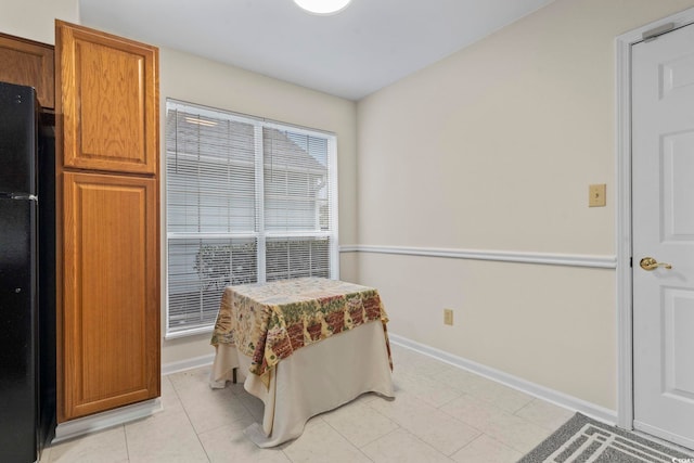 view of tiled dining area