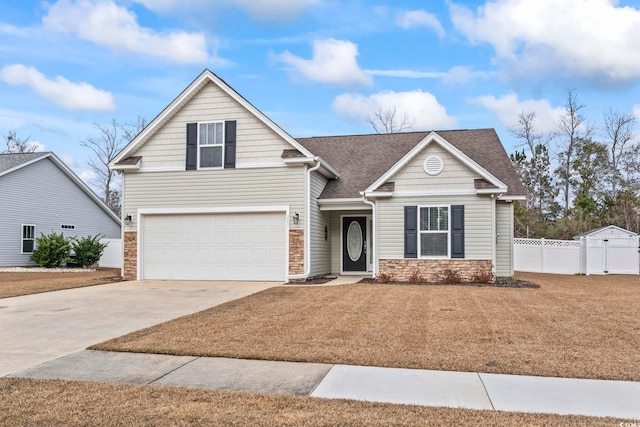 view of front property featuring a garage