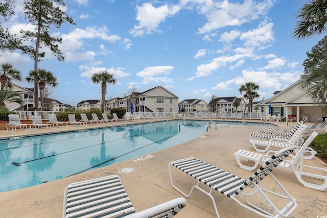 view of pool with a patio